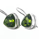 9/16" 925 Silver Peridot Trillion French Wires Earrings