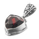 1" 925 Sterling Silver Red Garnet Trillion us Pendant