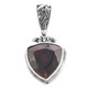 1" 925 Sterling Silver Red Garnet Trillion us Pendant