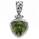 1" 925 Sterling Silver Peridot Trillion us Pendant