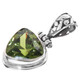 1" 925 Sterling Silver Peridot Trillion us Pendant