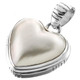 1 1/8" 925 Silver White Mabe Pearl Heart us Pendant