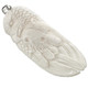 Totem Eagle Bear Buffalo Bone Hand Carving 925 Sterling Silver Pendant, 3 1/4"