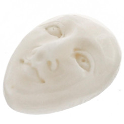 Cabochon Open Eyes Undrilled Face Bison Goddess 5/8"(16mm)
