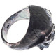 Mens Masonic Open Jaw Skull Dark Patina 925 Sterling Silver Biker Ring, US 8-13