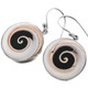 13/16" 925 Silver Cone Shell Eye French Hook Earrings