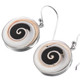 13/16" 925 Silver Cone Shell Eye French Hook Earrings