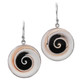 13/16" 925 Silver Cone Shell Eye French Hook Earrings