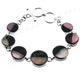 925 Silver Brownlip Mother Of Pearl Shell 7 1/2" Toggle Bracelet