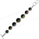 925 Silver Brownlip Mother Of Pearl Shell 7 1/2" Toggle Bracelet