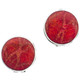 13/16" 925 Sterling Silver Red Coral French Omega Earrings