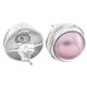 925 Sterling Silver Pink Mabe Pearl Post Earrings
