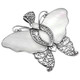 2 5/16" 925 Silver White Mother Of Pearl Butterfly Pendant