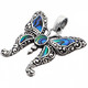 1 1/4" 925 Silver Paua Abalone Butterfly us Pendant