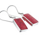 9/16" 925 Sterling Silver Red Coral French Hook Earrings