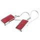 9/16" 925 Sterling Silver Red Coral French Hook Earrings