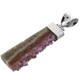 Amethyst Crystal Geode Slice 925 Sterling Silver Pendant, 2"