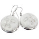 13/16" 925 Silver Bison Bone Moon Sun Eye French Earrings