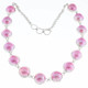 925 Sterling Silver Pink Mabe Pearl us 21" Necklace