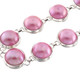 925 Sterling Silver Pink Mabe Pearl us 21" Necklace