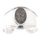 925 Sterling Silver Peridot In Matrix 5" Cuff Bracelet
