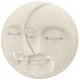 Cabochon Closed Eyes Undrilled Face Moon Sun 1 5/16"(33mm)