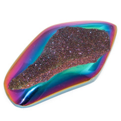Cabochon Window Drusy 2 1/16"(52mm) Titanium Rainbow