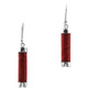 1 1/4" 925 Silver Genuine Red Coral French Drop Earrings