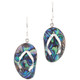 7/8" 925 Silver New Zealand Paua Abalone French Earrings