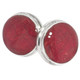 11/16" 925 Sterling Silver Red Coral Post Earrings