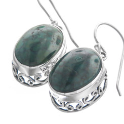 9/16" 925 Sterling Silver Turquoise French Wires Earrings