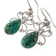 15/16" 925 Silver Turquoise Teardrop French Wires Earrings