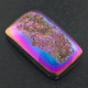 Cabochon Window Drusy 1 7/16"(36mm) Titanium Rainbow
