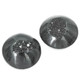 Cabochon Agate Druzy Pair Round 9/16"(15mm) Titanium Black