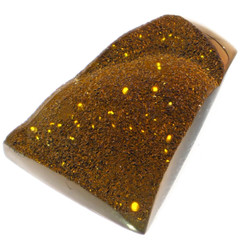 Cabochon Agate Druzy 1 3/16"(30mm) Weeping Willow Titanium