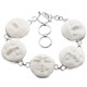 925 Silver Bison Bone Moonface Sun 8" Toggle Bracelet