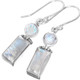 1" 925 Sterling Silver Moon Stone French Wires Earrings