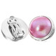 11/16" 925 Sterling Silver Pink Mabe Pearl Earrings