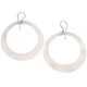 Oyster Mother Of Pearl Shell White French Wires Earrings