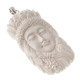 3 3/8" 925 Silver Bison Bone Carving Ethnic us Pendant