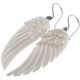 1 11/16" 925 Silver Bison Bone Eagle Angel French Earrings