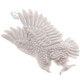 2 9/16" 925 Silver Bison Bone Carving Eagle us Pendant