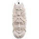 Native Indian Totem Wolf Buffalo Bone 925 Sterling Silver Pendant, 3"