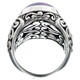 Bali Scrollwork South Pacific Blue Mabe Pearl 925 Sterling Silver Ring