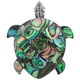 925 Silver Paua Abalone Shell Turtle us Pendant Brooch