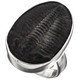 1" Stunning Full Face! Utah Trilobite 925 Sterling Silver Adjustable Ring
