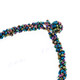 2mm Glass Seed Beads 18" Coral Red Peacock Necklace