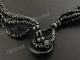 Coconut Wood Seed Beads 17" Black Necklace