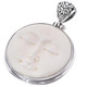 925 Silver Bison Bone Carved Moon Sun Goddess us Pendant