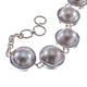925 Silver Mabe Pearl Shell us 16 1/2" Chain Necklace